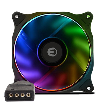 EuroTech FXE15-120S4P4S - EPIC FAN RGB LED 120MM FICHA 4PIN(M) 4PIN RGB